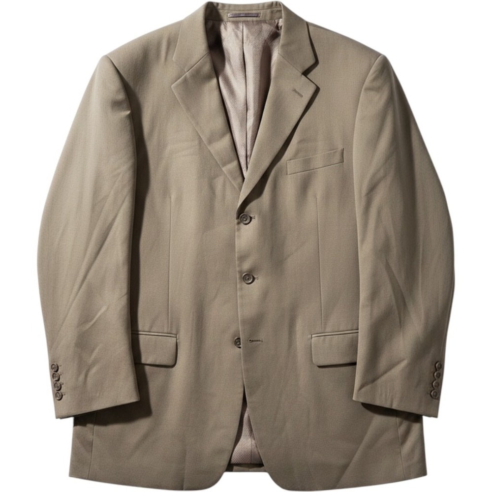 Mantoni Blazer Men 39 Olive‎ Taupe Excellent Super 120s Wool Suit Coat